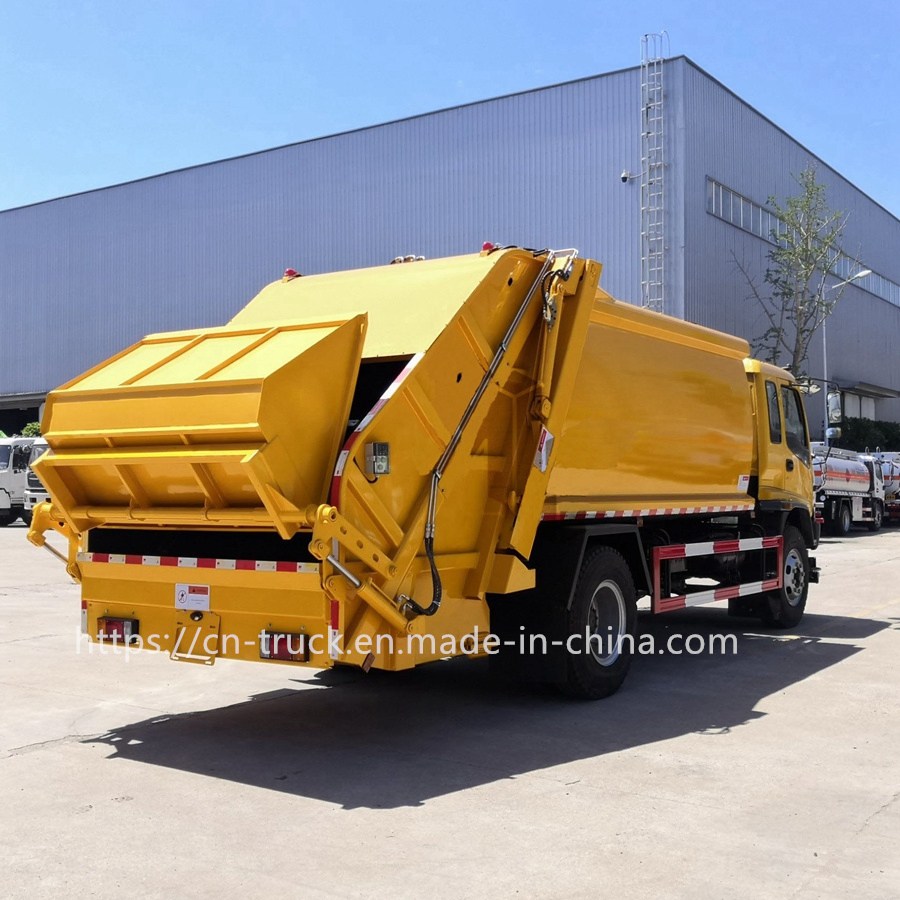 Compression Garbage Collection Compactor Recycling Truck Refuse Garbage Collector Truck Trash Waste Management Garbage Truck