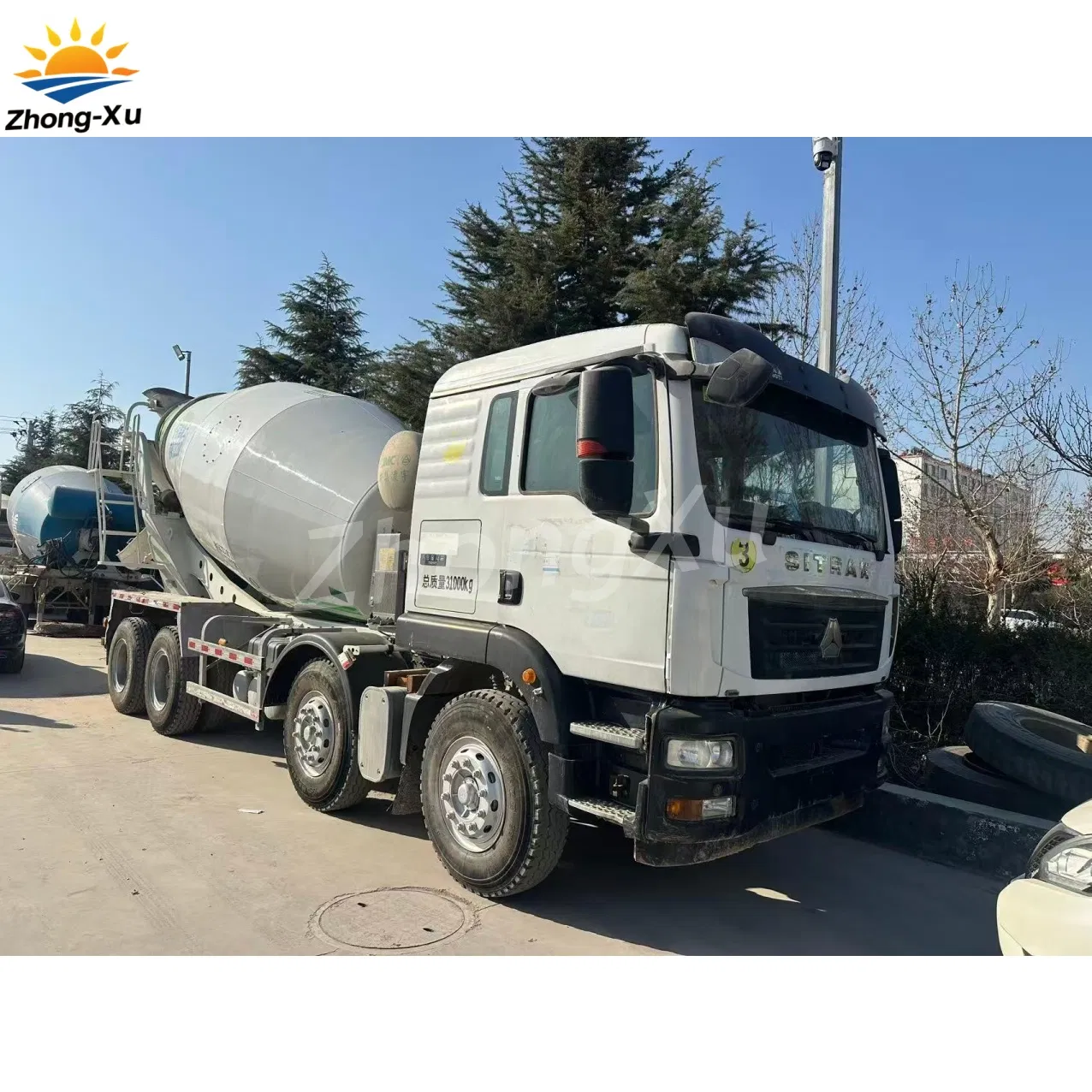 Shacman Sinotruck Sitrak HOWO Concrete Mixer Truck Used Dump Tipper Tractor Trucks Fuel Tanker Car Flatbed Lowbed Cargo Side Board/Curtain Semi Trailer