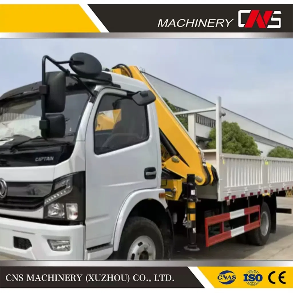 Popular Model 3.2 Ton Articulated Boom Crane Truck Mounted Car Lifter Mobile Crane Truck with Hydraulic Winch