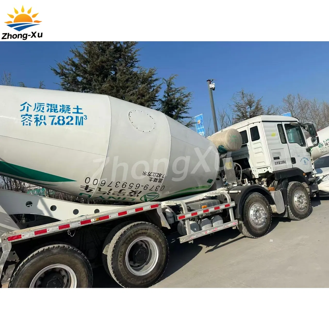 Shacman Sinotruck Sitrak HOWO Concrete Mixer Truck Used Dump Tipper Tractor Trucks Fuel Tanker Car Flatbed Lowbed Cargo Side Board/Curtain Semi Trailer