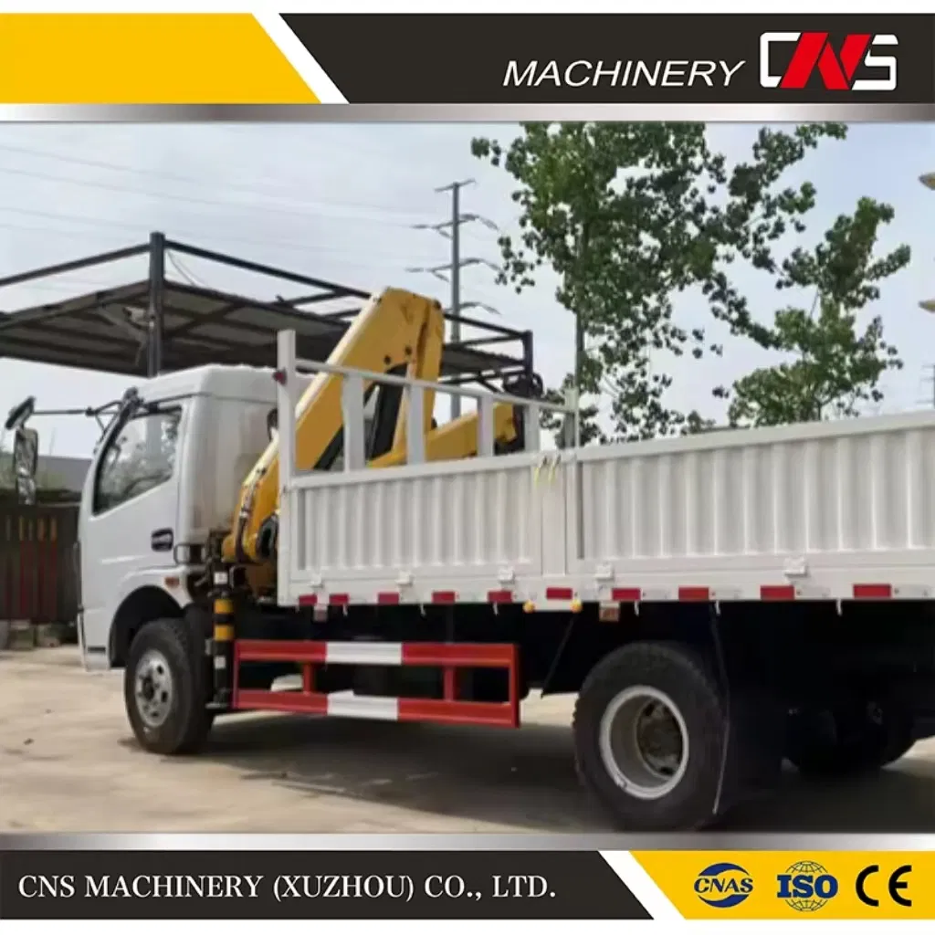 Popular Model 3.2 Ton Articulated Boom Crane Truck Mounted Car Lifter Mobile Crane Truck with Hydraulic Winch