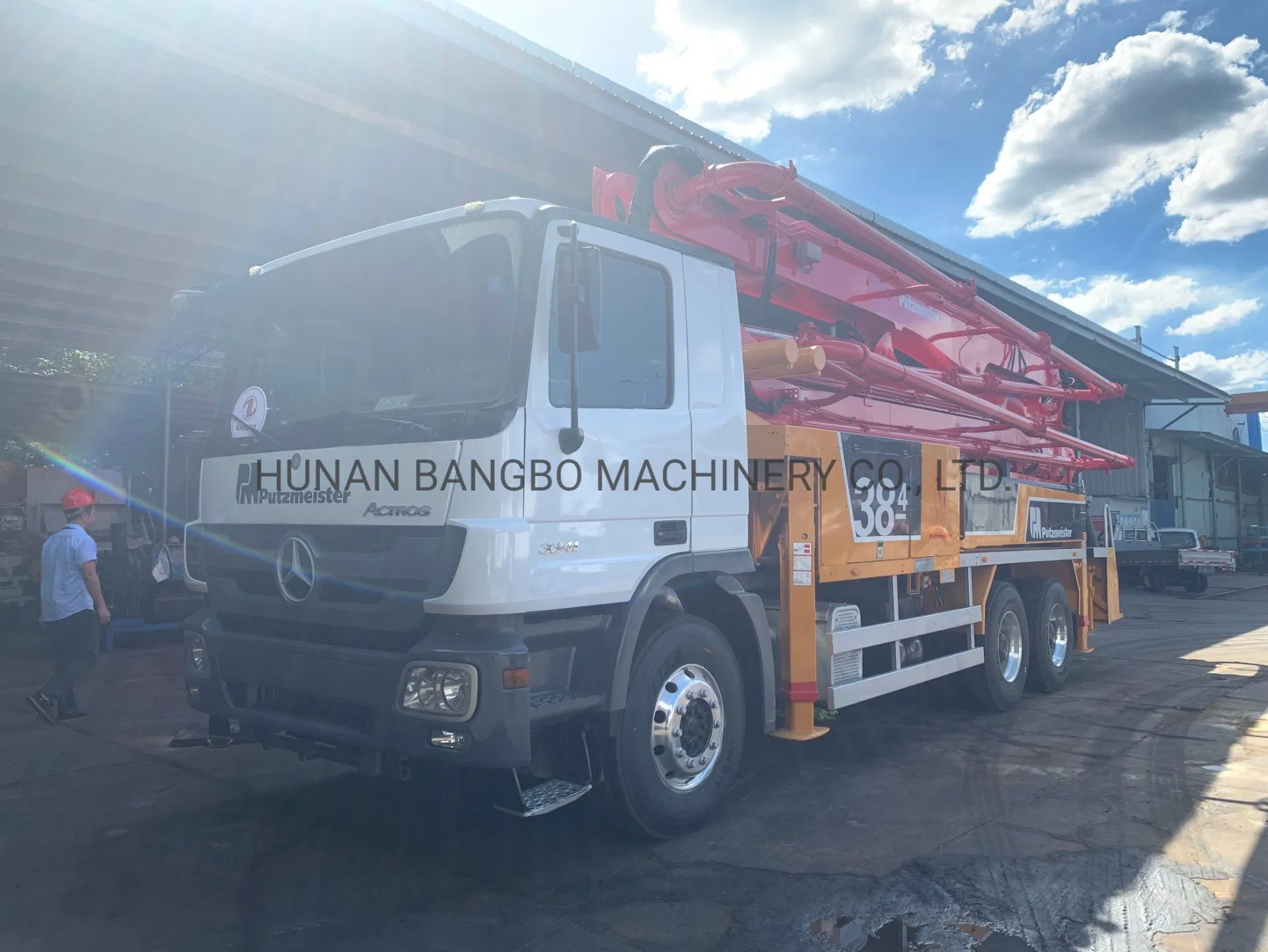 Remanufactures 38m Putzmeister Used Second Hand Beton Pumping Veichel Concrete Boom Pump Truck