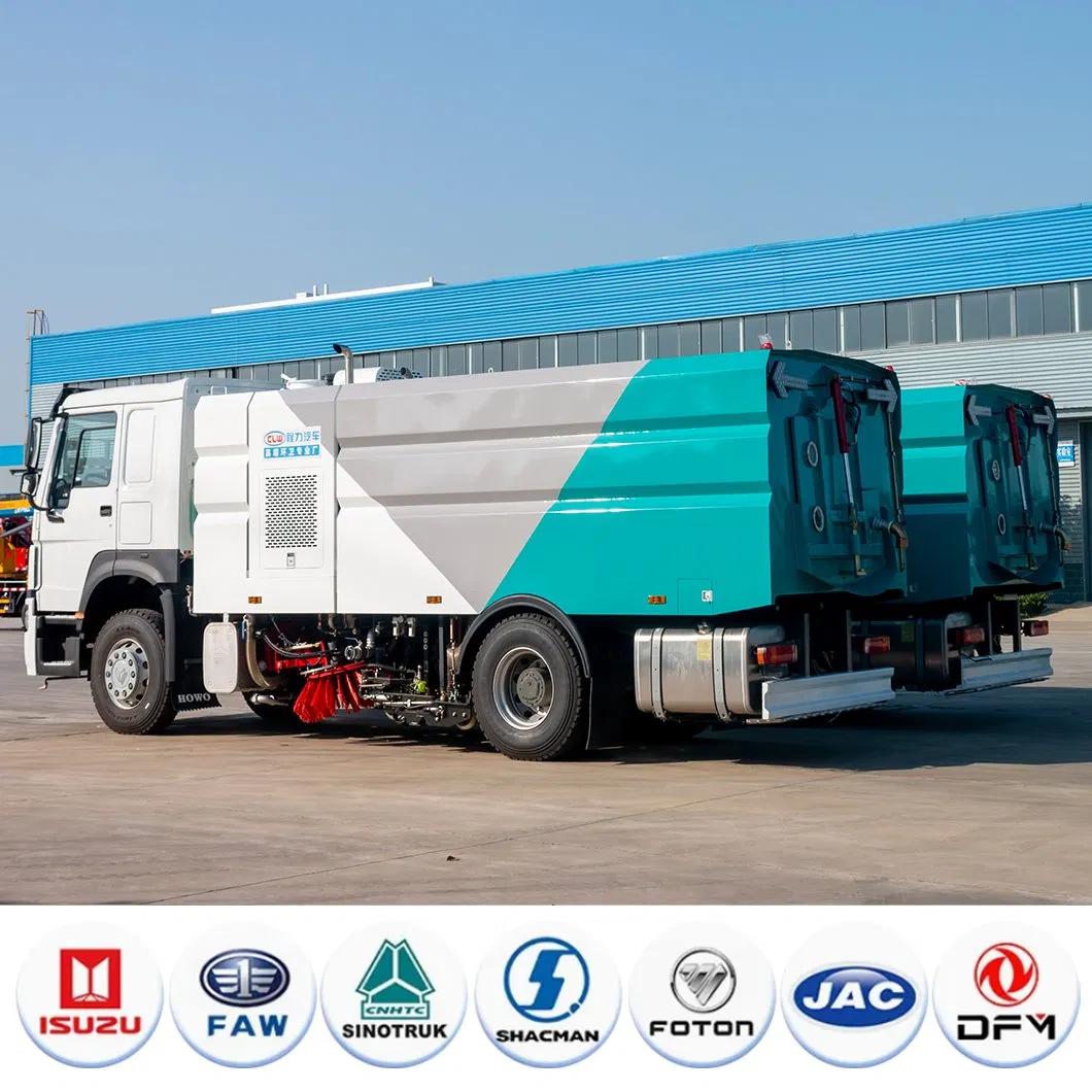 Multifunctional 16 Cubic Metersroad Sweeper and Street Sweeping Washing Vacuum Truck Cleaning and Sweeping Vehicle for Sale
