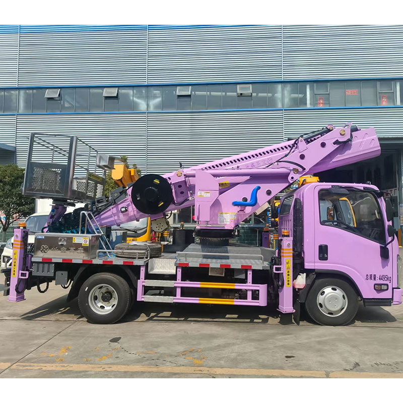 Customized Ivec O Dongfeng Sinotruck Isuz U Jmc JAC FAW Foton 33m Straight Arm Aerial Work Platform Lifting Hydraulic Raising High-Altitude Operation Truck