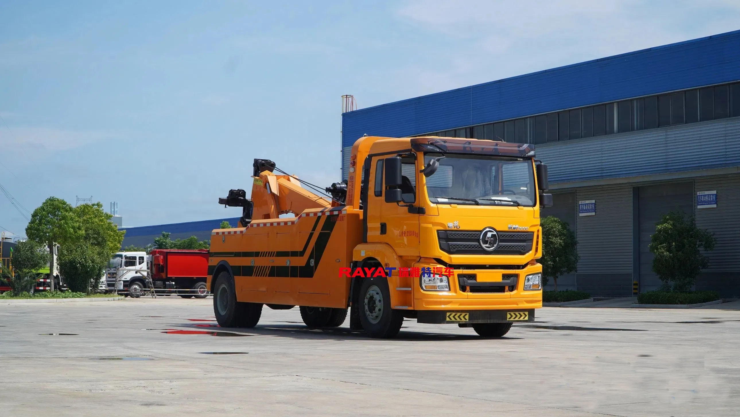 Shacman 4X2 Diesel 10ton 15ton Flat Bed Excavator Wrecker Truck Tow Road Rescue