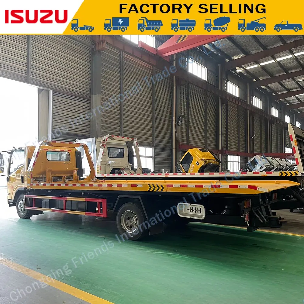 Dongfeng Isuzu 4*4 Flatbad Truck Tow Truck 4, 5ton Street Wrecker Tow Truck Tilt Tray Towing Tilt Tray Tow Truck Rollback Truck Flatbed Truck Recovery Truck