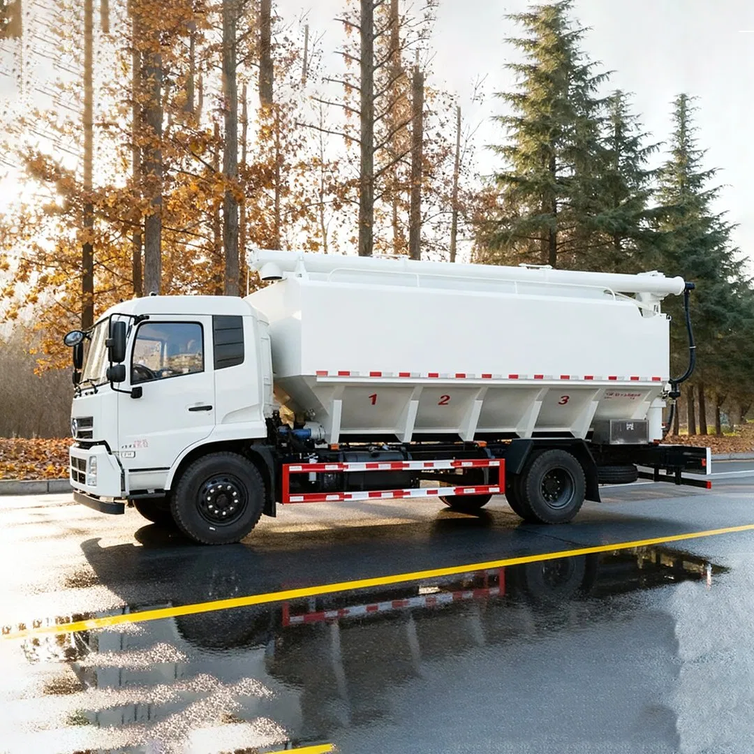 4X4 6X4 8X4 Small Mini 4 T 8 T 10 Ton 2 M³ 6 M³ 12 M³ 20 Cbm Livestock Bulk Feed Poultry Food Transport Granular Powdered Grain Divisible Warehouse Truck