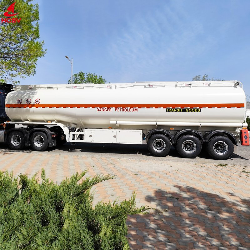 Four Axle Heavy-Duty Carbon Steel Tank Oil Fuel Diesel Gasoline Transportation Delivery Carrier Tanker Semi-Trailer Truck Vehicle