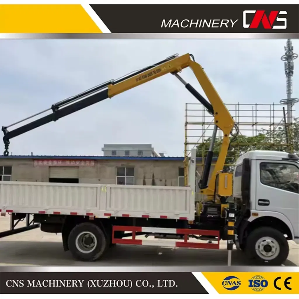 Popular Model 3.2 Ton Articulated Boom Crane Truck Mounted Car Lifter Mobile Crane Truck with Hydraulic Winch