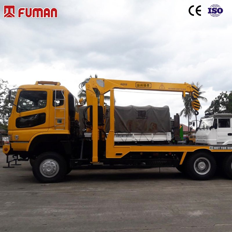 Cargo Truck with a 5t Straight Arm Crane Lorry-Mounted Crane Manipulator Boom Truck Manipulator Crane