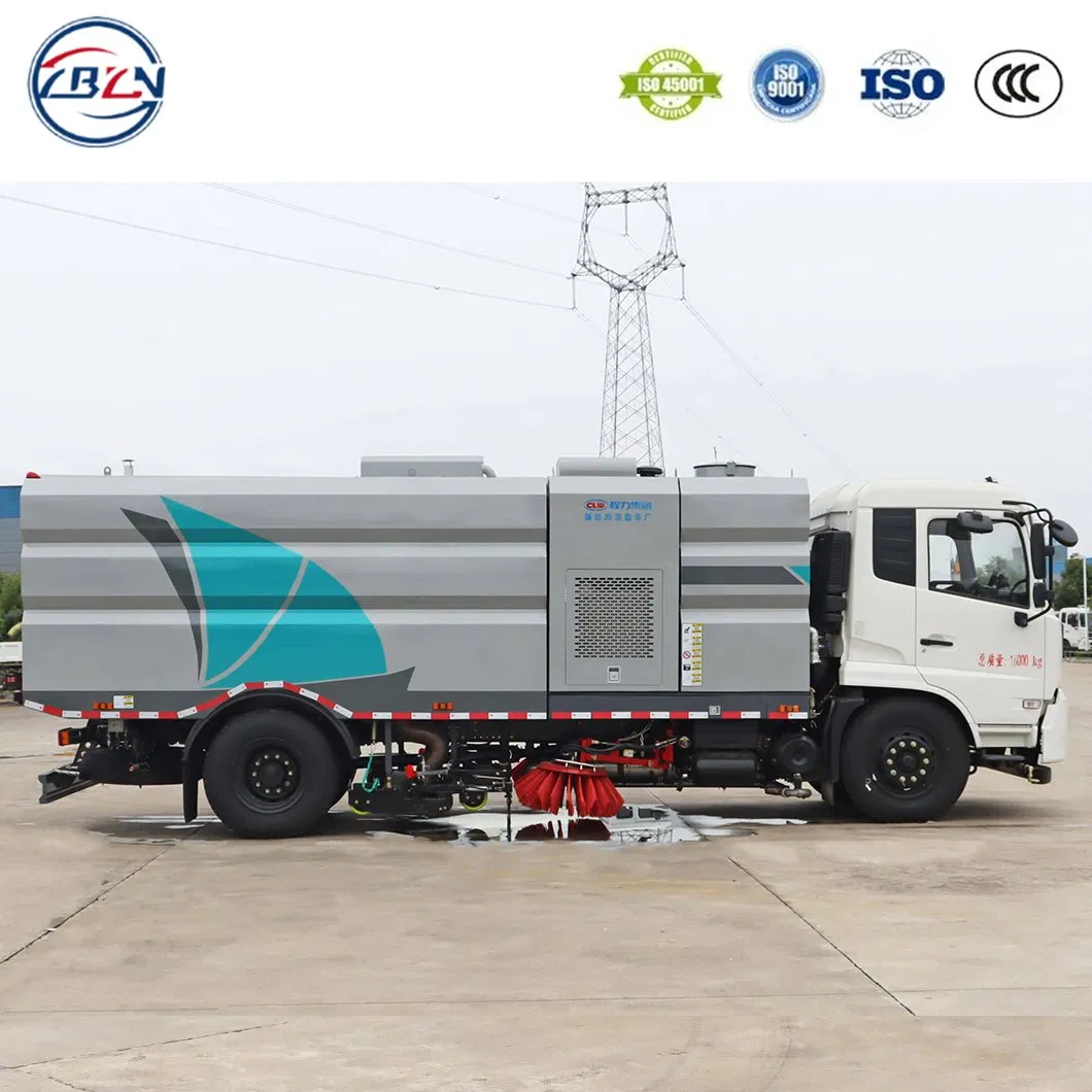 Dongfeng Tianjin 4X2 8tons Road Spraying Washing Sweeper Vacuum Cleaner Truck Cleaning Sweeping Truck Factory Direct Sales