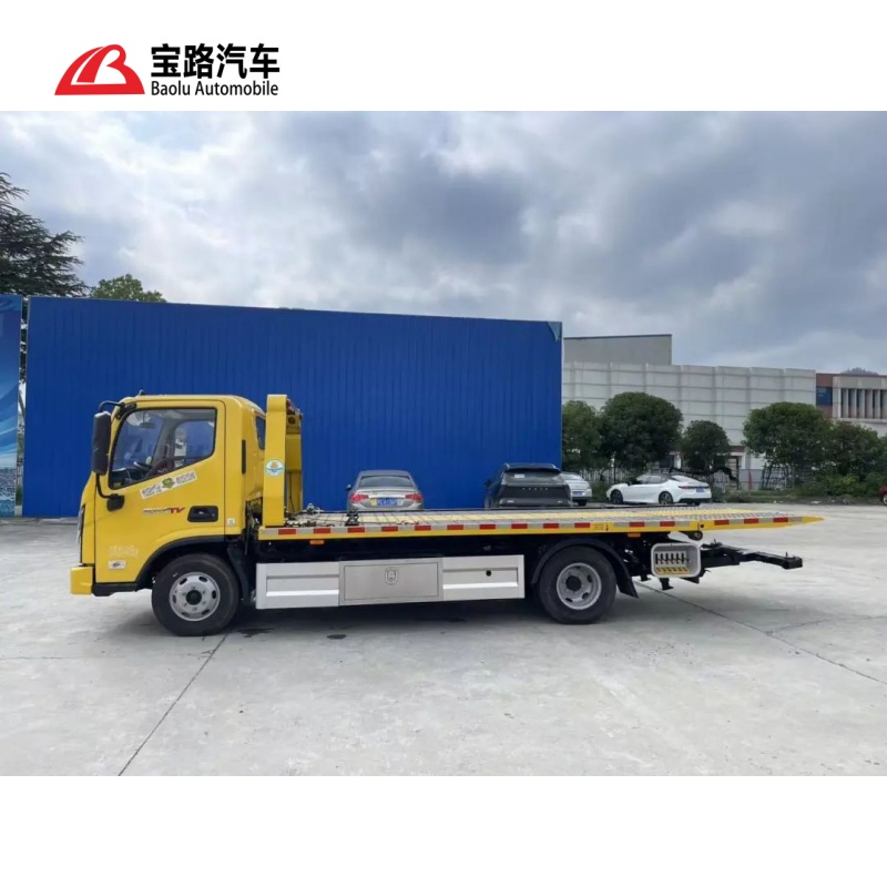 China New Foton Aoling Light Flatbed Wrecker Tow Truck for Road Rescue