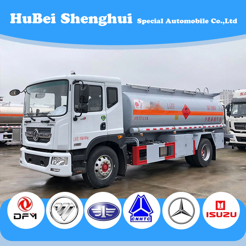 Dongfeng 4X2 13000 Liters Crude Gas Diesel Oil Tanker Fuel Tank Truck with Fuel Dispenser in Pakistan Kenya Low Price and High Quality