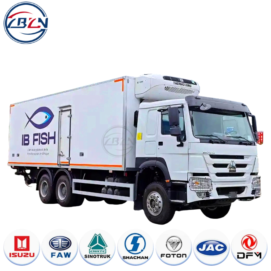 HOWO 6X4 20t 25trefrigerated Cargo Truck Euro3 Left Hand Driving LHD Refrigerator Truck Freezer Truck