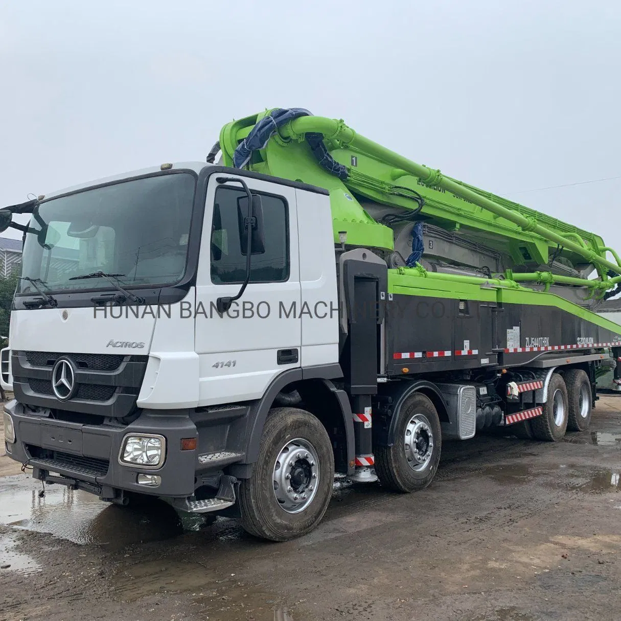 Actros 4141 56 Meter Concrete Pump Truck Used Construction Machinery Concrete Placing Boom Used Truck Mounted Concrete Pump Beton Zoomlion Pump Truck