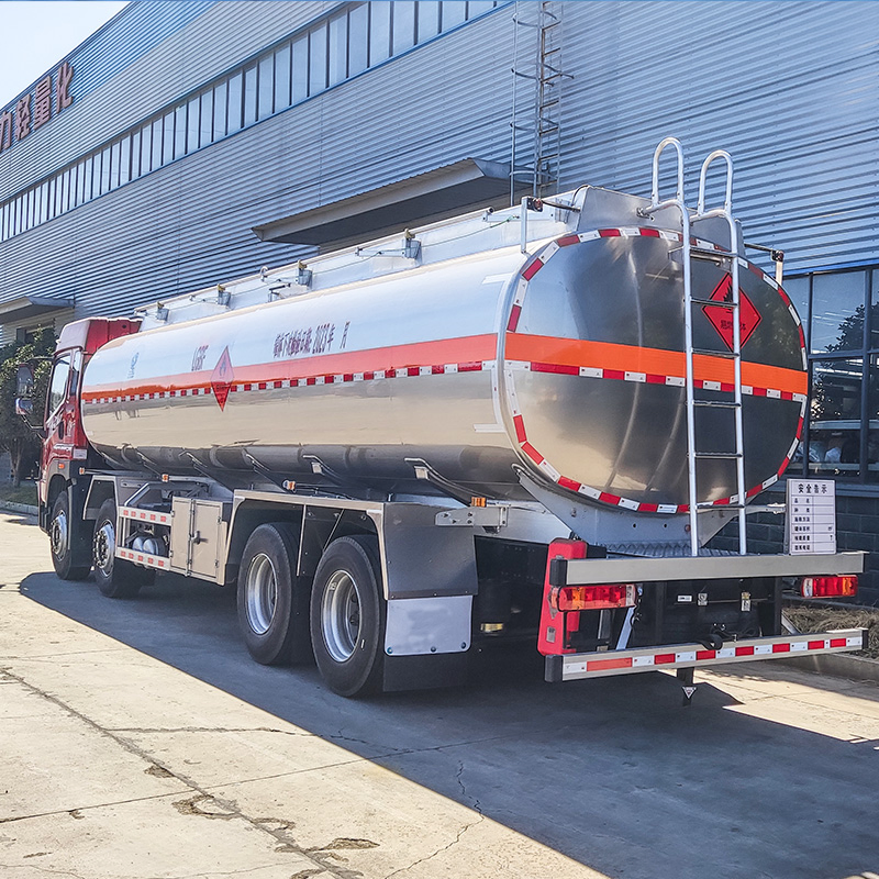 FAW 8X4 Aluminum Alloy Fuel Tanker Oil Tank Truck with Fuel Bowser