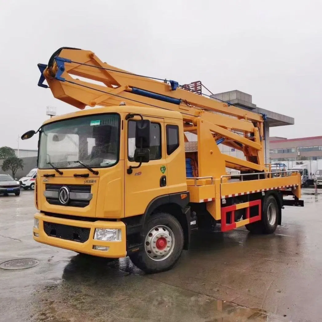 Dongfeng 4X2 Mounted Hydraulic 20 28 30 32 35 40 Meter Telescopic Folding Boom Lift Working Aerial Platform Work Bucket High-Altitude Operation Truck