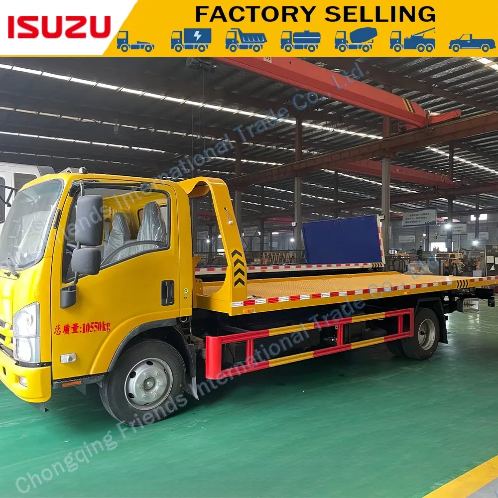 Dongfeng Isuzu 4*4 Flatbad Truck Tow Truck 4, 5ton Street Wrecker Tow Truck Tilt Tray Towing Tilt Tray Tow Truck Rollback Truck Flatbed Truck Recovery Truck