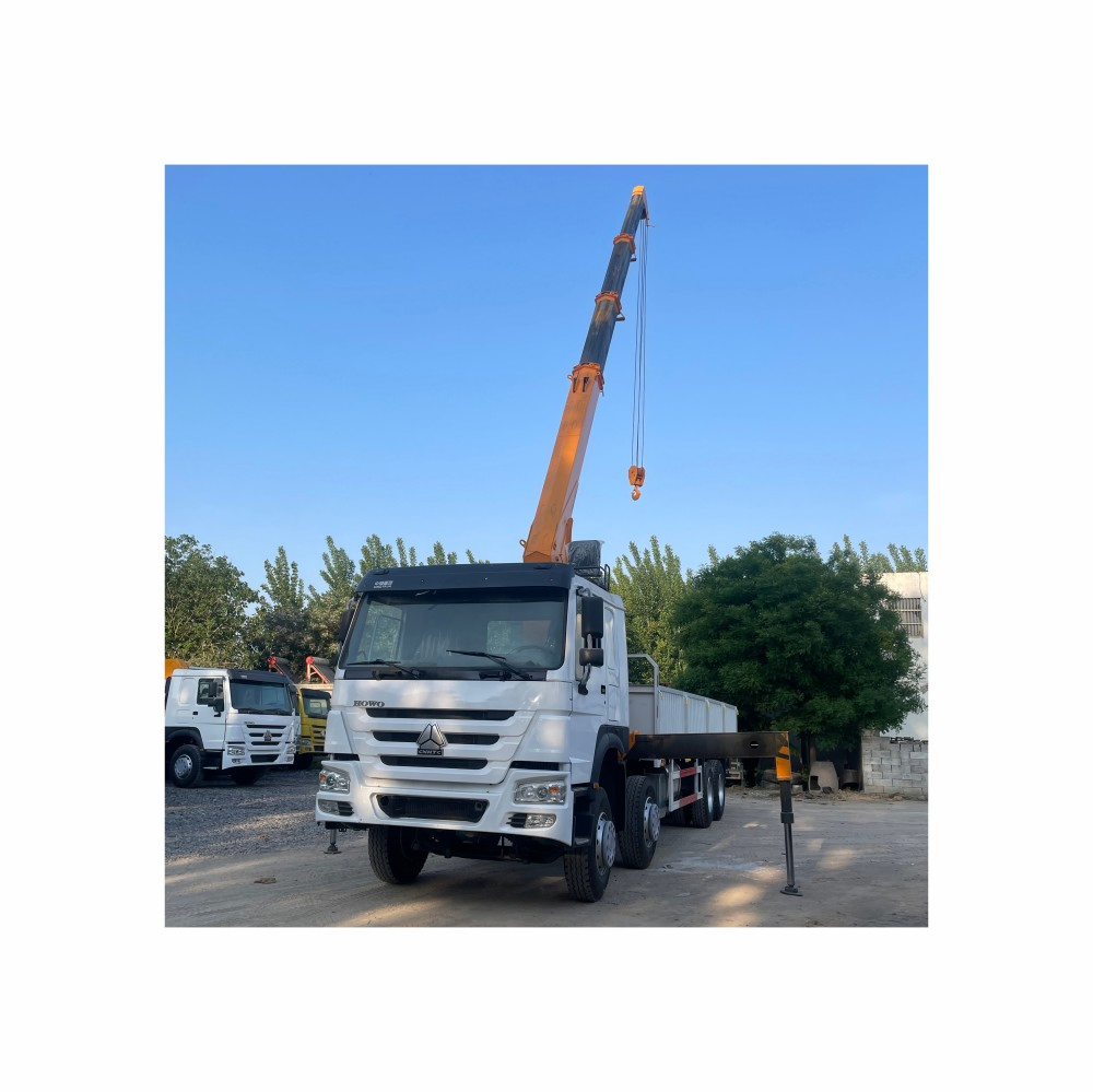 High Quality Sinotruk Shacman Truck Mounted Crane HOWO A7 T7h G7s Cargo Truck 12tons/14tons Hydraulic Folding Telescopic Arm Lorry Van Crane Truck with Fence
