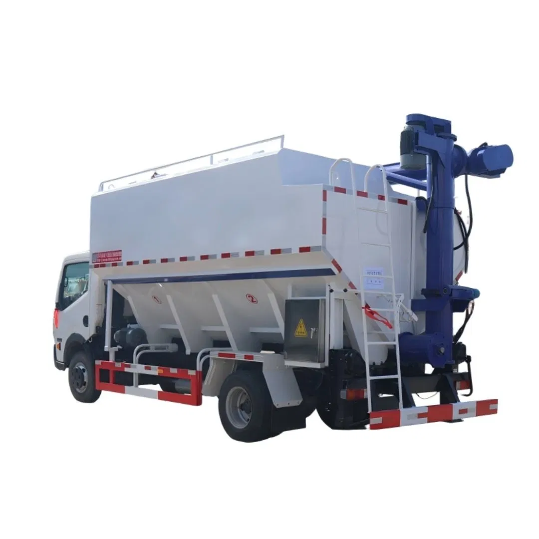 4X4 6X4 8X4 Small Mini 4 T 8 T 10 Ton 2 M³ 6 M³ 12 M³ 20 Cbm Livestock Bulk Feed Poultry Food Transport Granular Powdered Grain Divisible Warehouse Truck