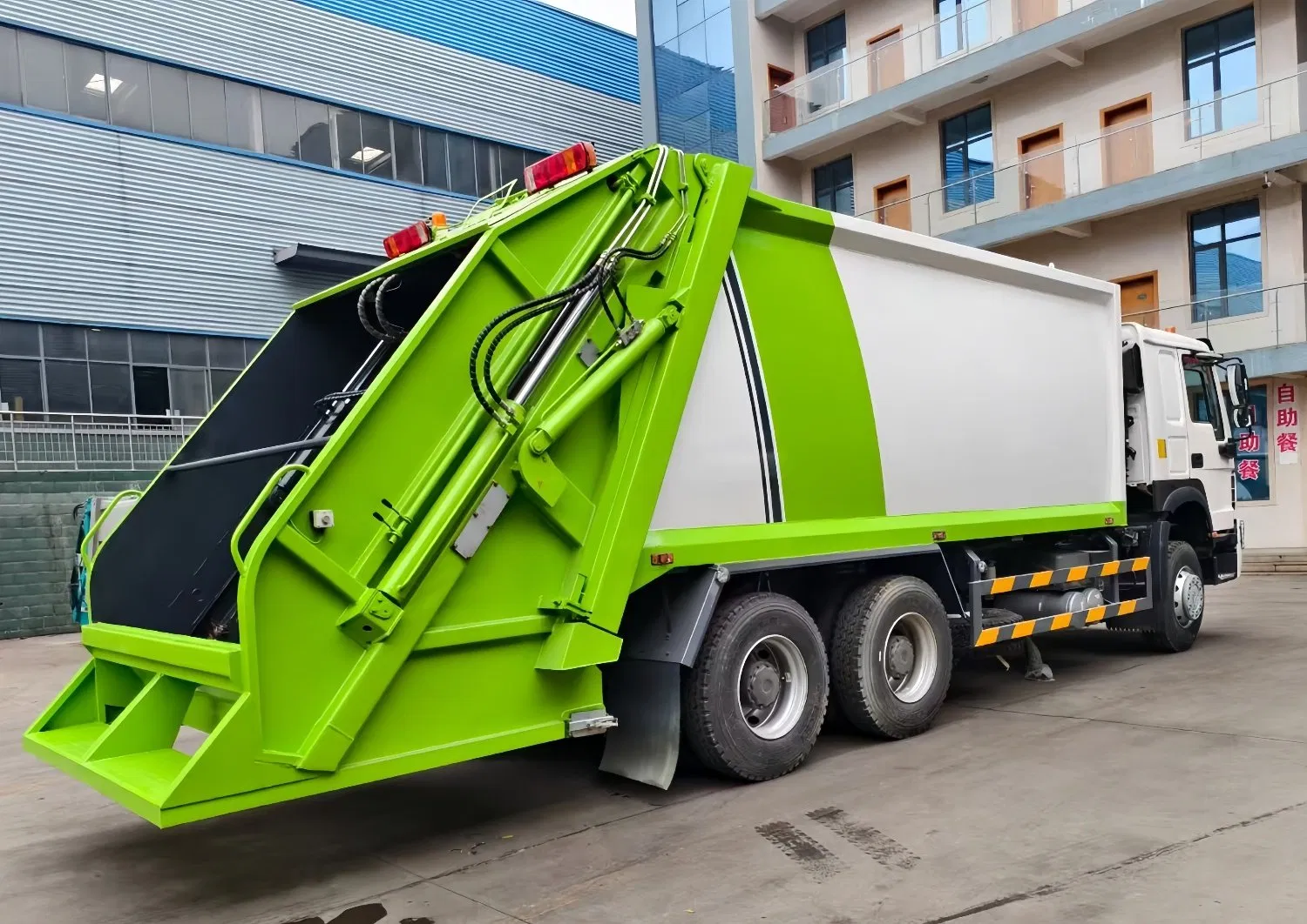 New HOWO Shacman 4X2 15m3 Garbage Trash Container Hooklift Compactor Compressed Compression Transfer Recycle Garbage Refuse Truck Vehicle Used for Sale