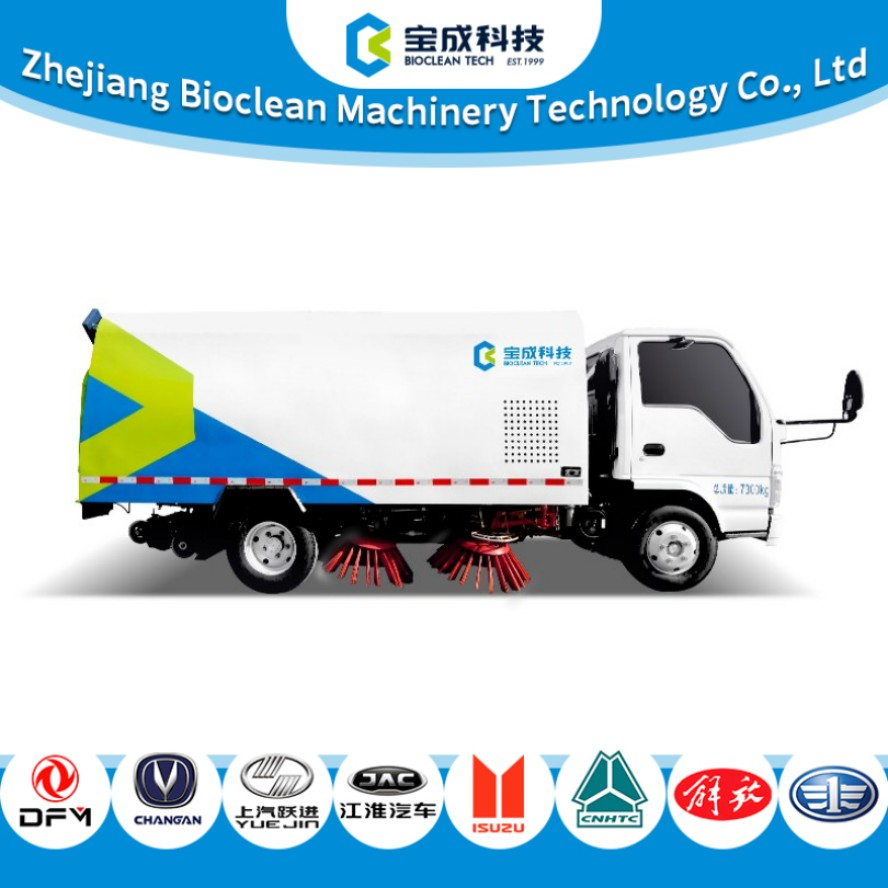 4X2 7.3T dongfeng outdoor vacuum baggerroad electric city road street sweeper truck