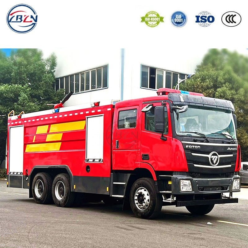 Foton Auman 6X4 10000L Water and Foam Tanker Rescue Fire Fighting Truck Fire Engine with Pump for Sales