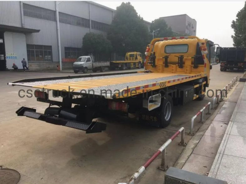 Flat Bed Towing Truck 4X2 5tons Flatbed Tow Emergency Wrecker Truck