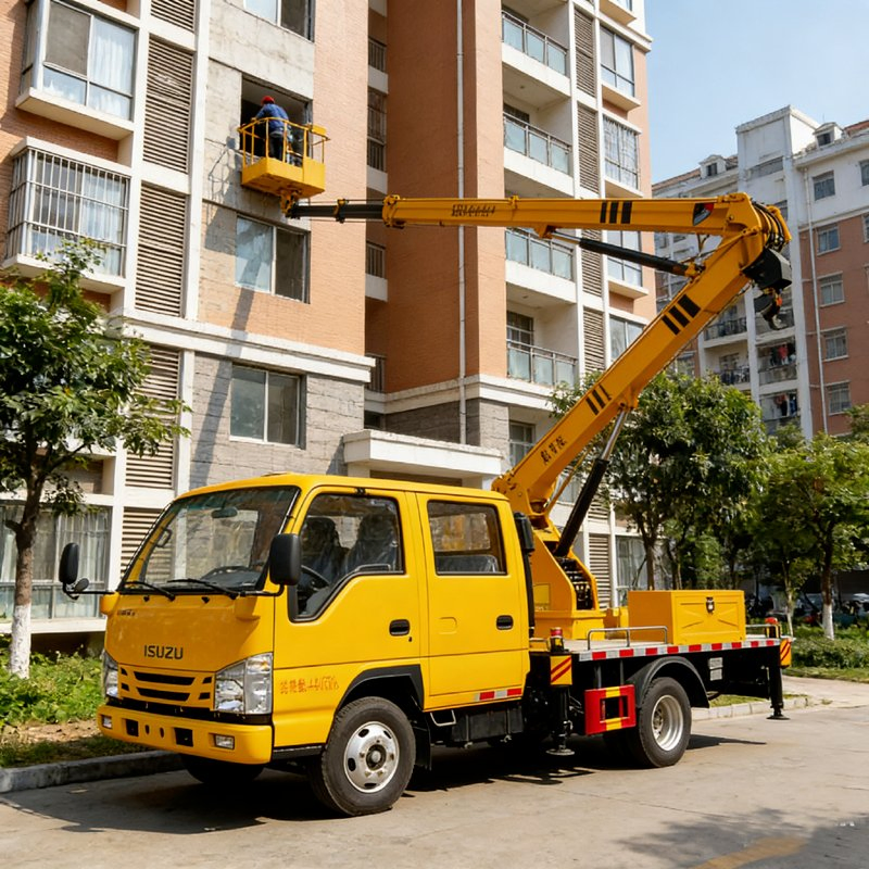 Best-Selling I-Suzu Aerial Work Truck with 33m Platform Diesel Manual Transmission Manufacturer Low Price New Condition