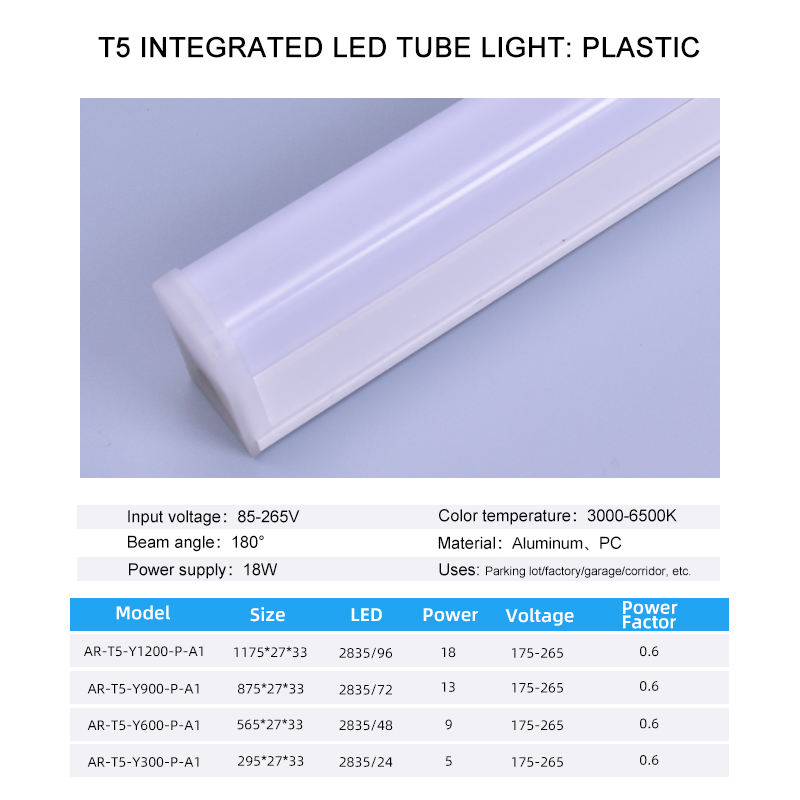 Energy-Saving 4FT T5 LED Tube Light for Indoor Spaces