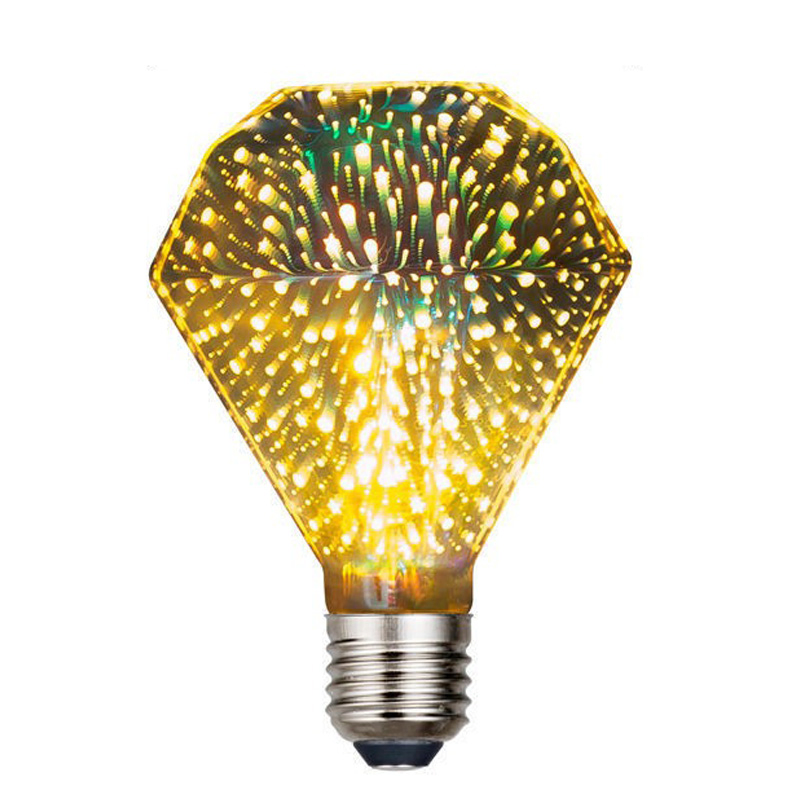 Heart Shape Christmas Holiday Decoration 3D LED Filament Bulb 2W 4W 6W 8W