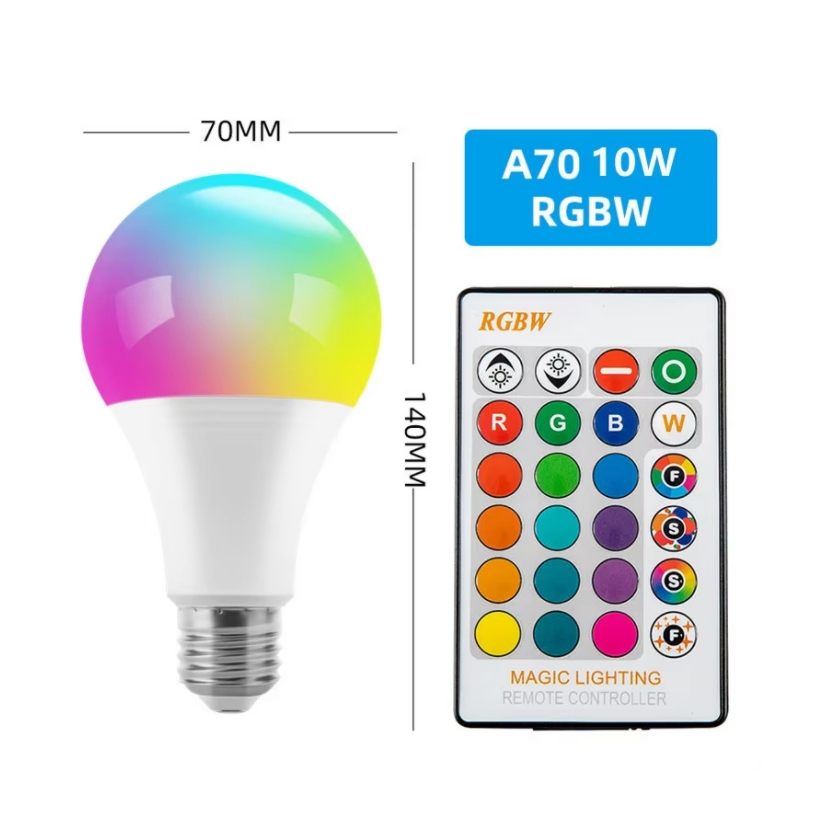 Remote Control Dimmable RGB Color Changing RGB LED Bulb Light