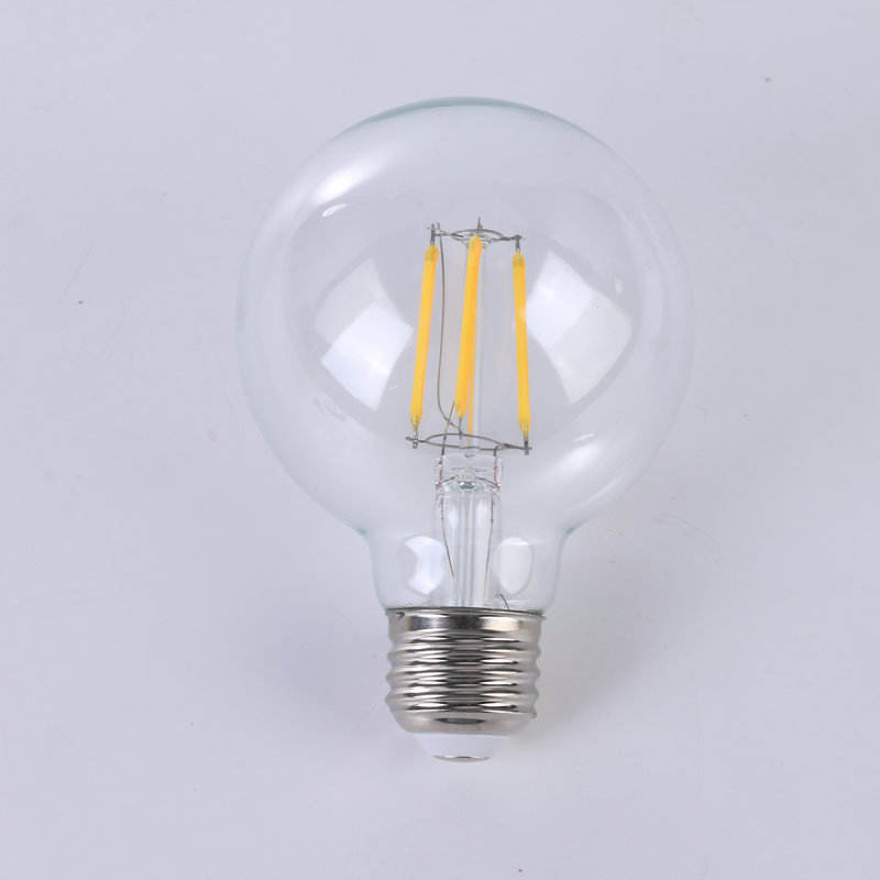 Clear Glass Globe LED Filament Light Bulb G80 G95 E27 E26 for High Power LED Lamp Light 4W 6W 8W 10W for Incandescent Replacements