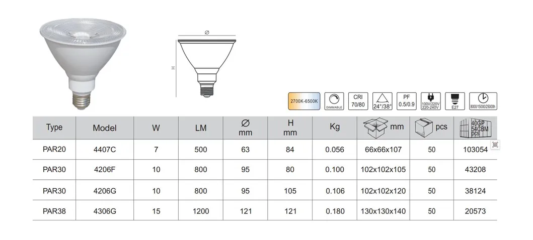 LED PAR38 Spot Light