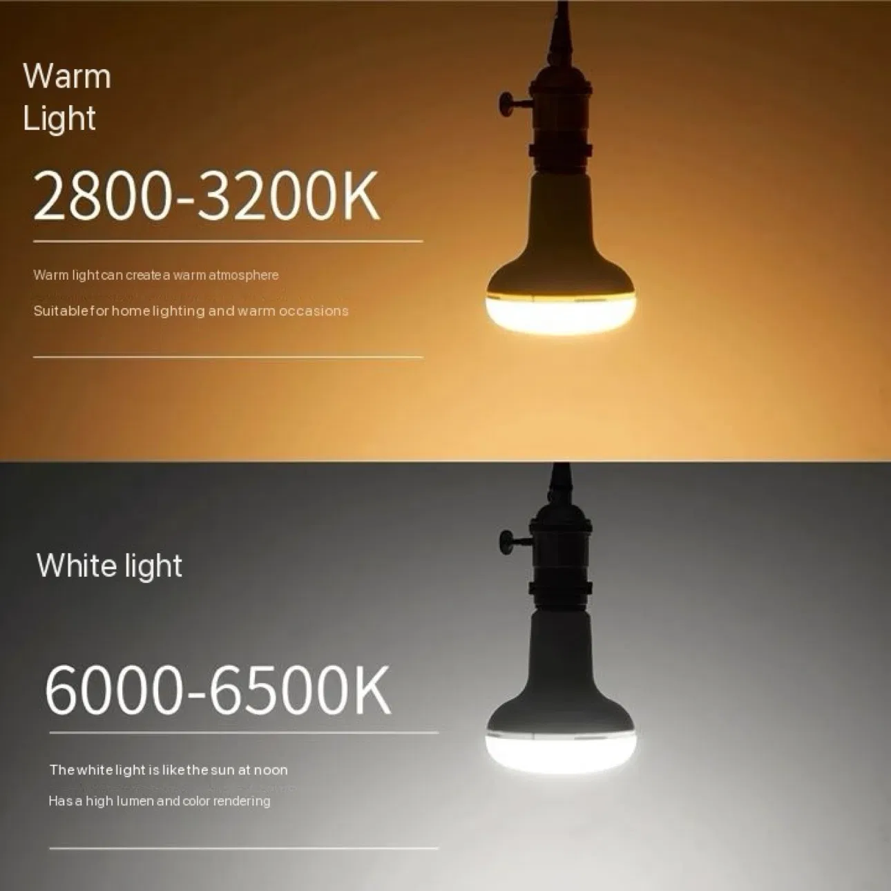 R Shape Mushroom Lamp LED Bulb Lighting Warm White Energy Saving Bulb