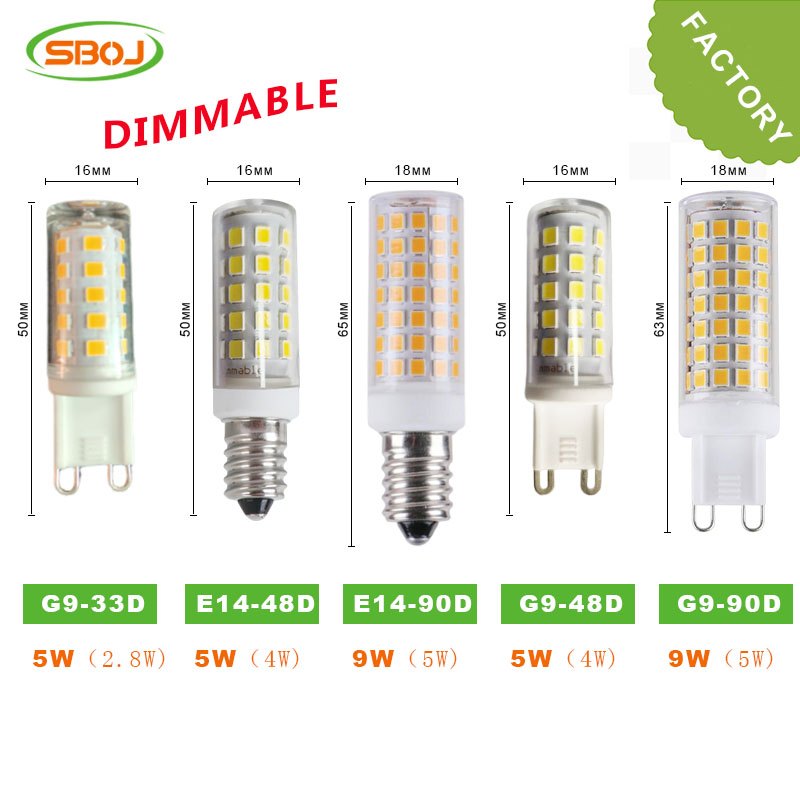 5W G4 G9 E14 LED Corn Bulbs for Home Dé Cor 5W/9W Dimmable