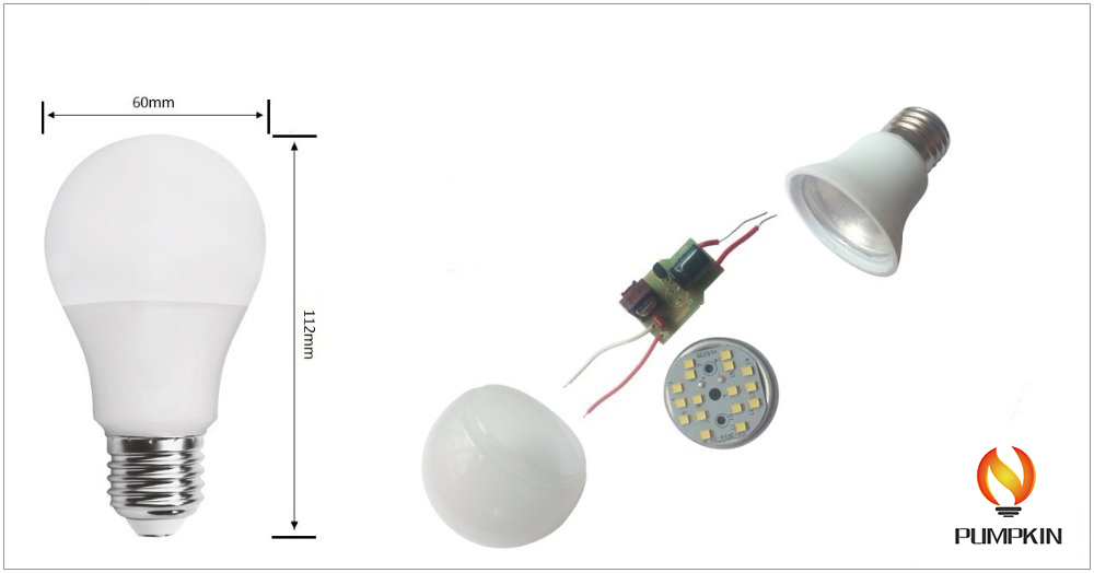 A60 9W Warm/White LED Light Bulb