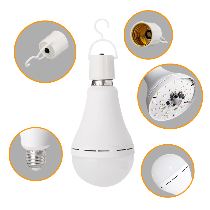 E27 B22 Emergency Lamp Suitable Home Outage Hiking Camping Emergency Bulb 20W Rechargeable LED Light Bulb LED Emergency Light