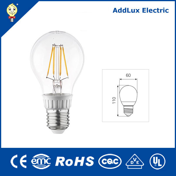 Ce UL Saso Incandescent Style 110V 220V Energy Star 5W Filament E12 LED Light Bulb Made in China for Home &amp; Business Indoor Lighting From Best Wholesale Factory