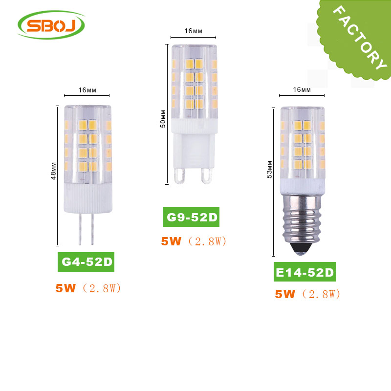 E14/E12/E17/E27/Ba15/B15D G4 G9 AC85V AC220V SMD LED Lamp Candle Light LED Corn Bulb