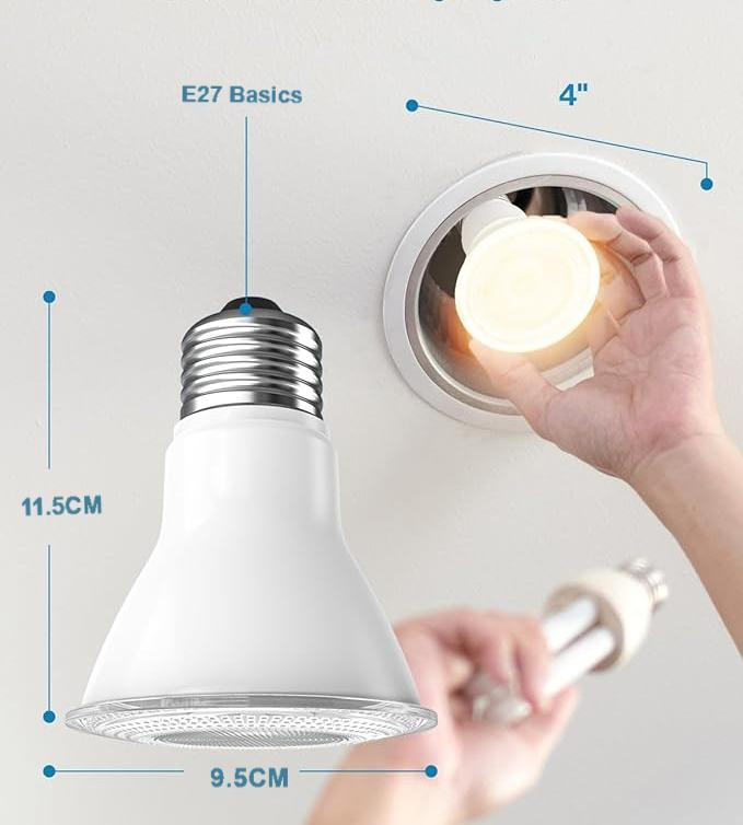 PAR30 LED Bulb 12W Spotlight, Non-Dimmable, Suitable for Indoor Recessed Tanks, Range Hoods and Outdoor PAR30, E27 Bases