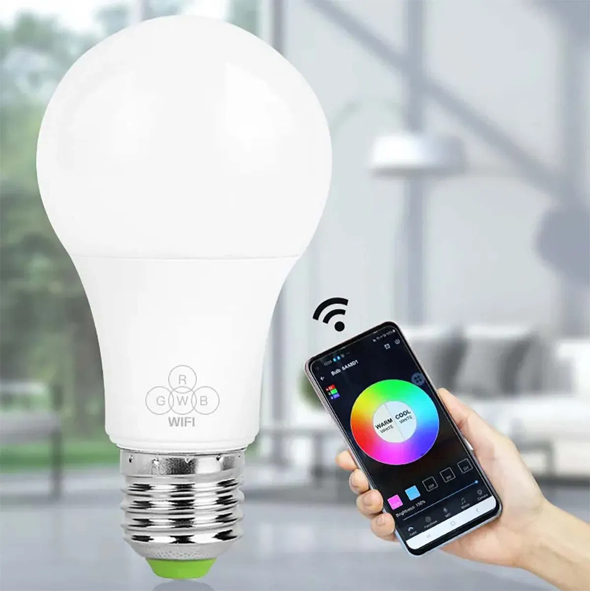 Cellphone Controlled Light Switch Integration Smart LED Bulb for Alexa