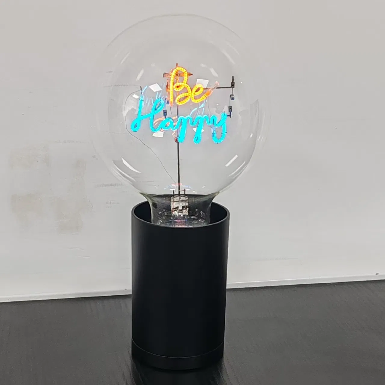 LED Filament Bulb Customizable Letter 2W Glass Clear Amber G125 Dimmable Decorative