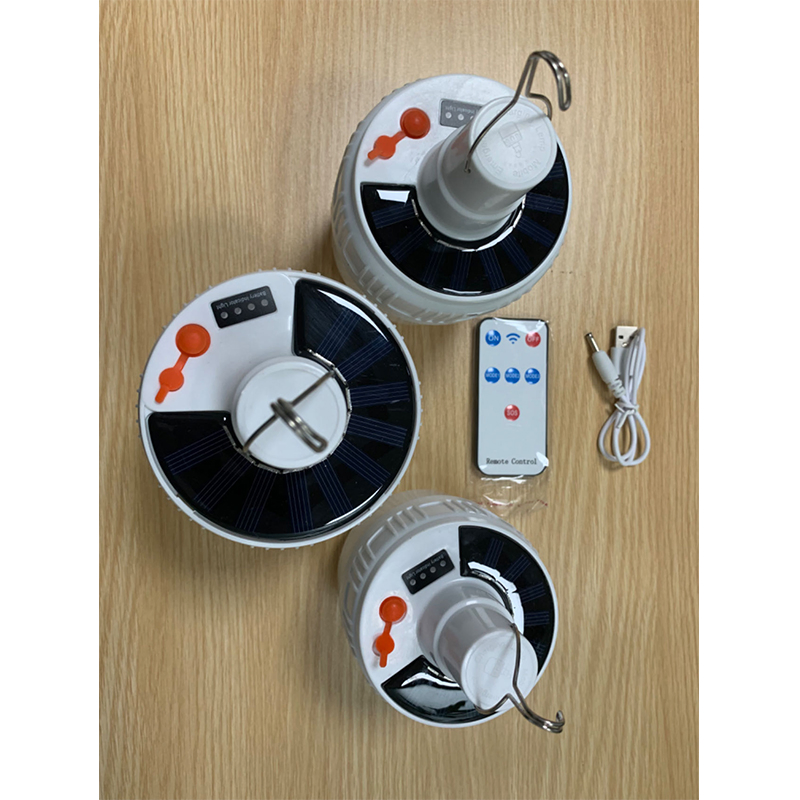 Solar Emergency Night Market Lamp, Outdoor Camping BBQ Hanging Night Lighting, Solar /City Grid Charging Dimmable Portable Rechargeable LED Bulb