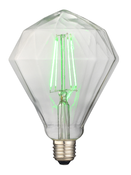 Special Shape Diamond Energy Saving Art Dimmable Colorful LED Filament Bulb