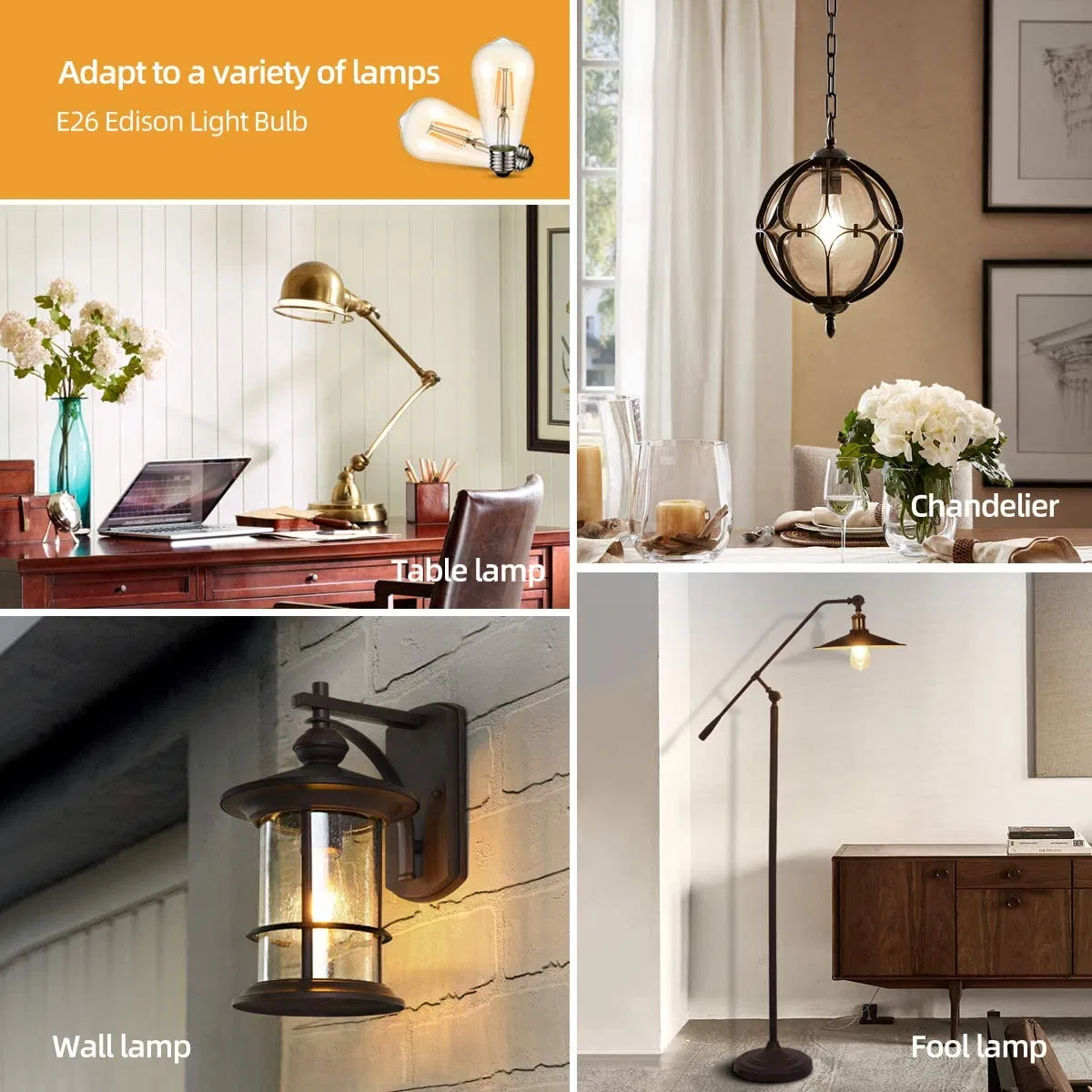 St58 4W 470lm 2200-6500K E26/E27 LED Filament Bulb