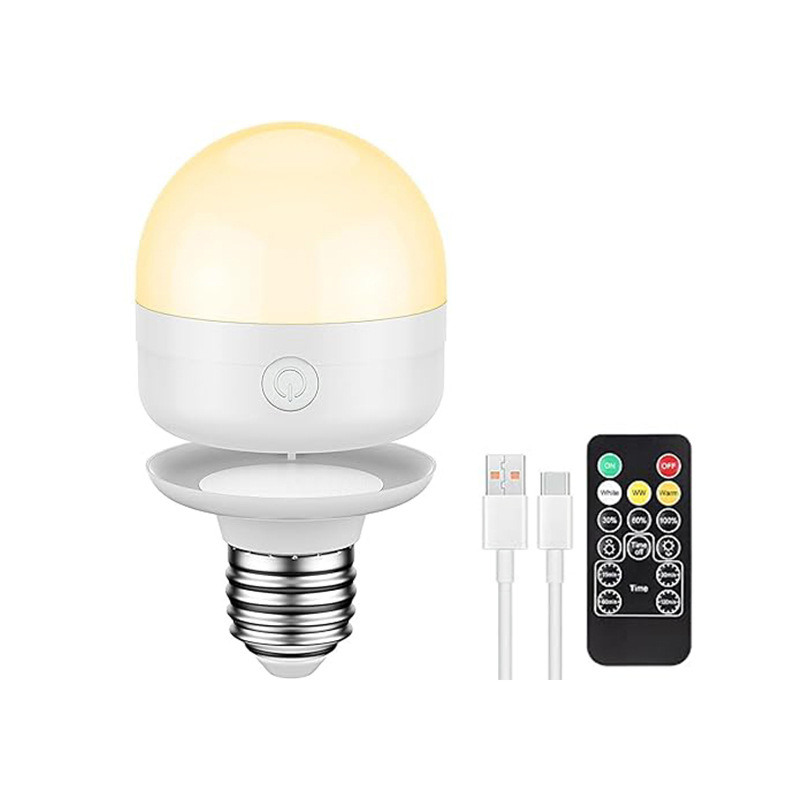 Rechargeable Light Bulb with Remote Control E14 E26 E27 Dimmable RGB Colours LED Magnetic Bulb