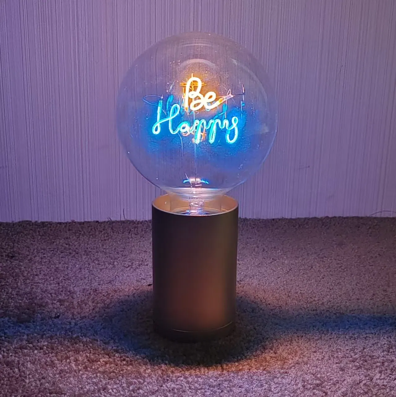 LED Filament Bulb Customizable Letter 2W Glass Clear Amber G125 Dimmable Decorative