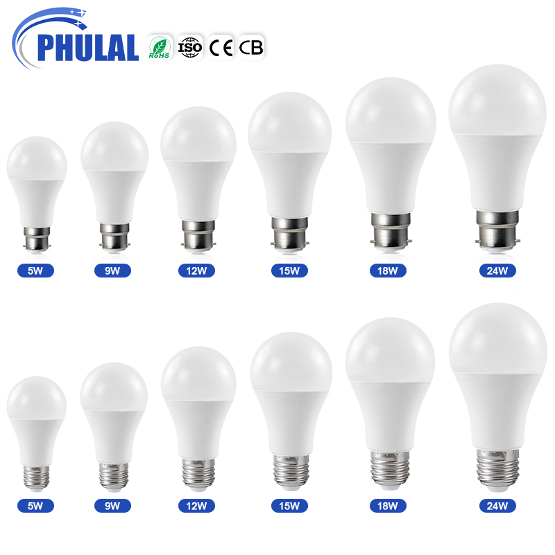 Phulal 5W 7W 9W 12W 15W 18W 24W E27 E26 LED Bulb Wholesale LED Bulb Parts Economic Lamp LED Light Bulbs