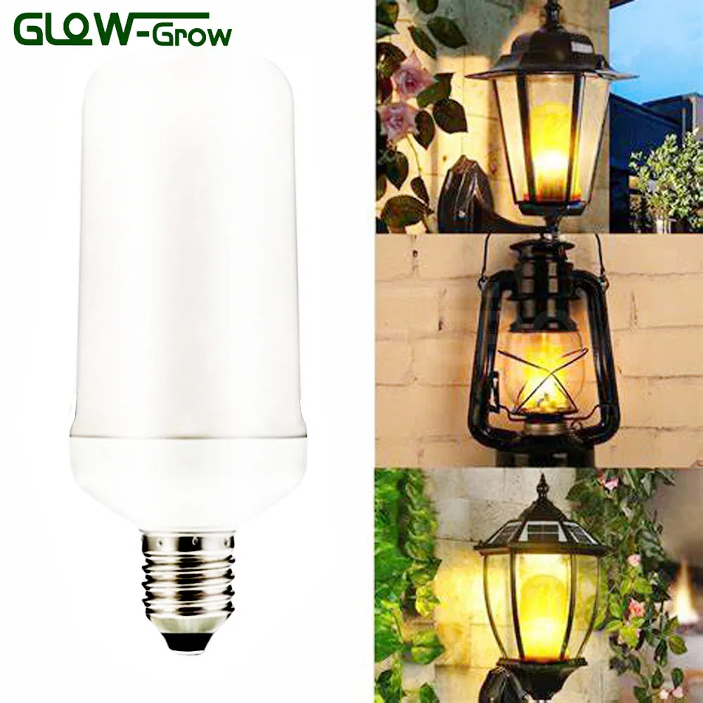 E26 LED Flame Effect LED Flickering Light Bulb for Halloween with Gravity Sensor